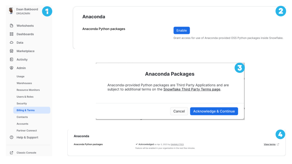 Enable Anaconda Python Packages