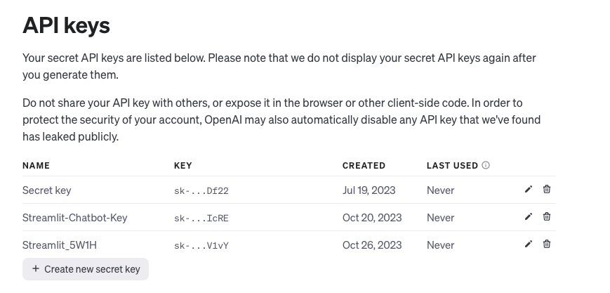 Generate OpenAI API Key