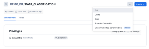 Snowflake Data Classification from the Snowsight UI